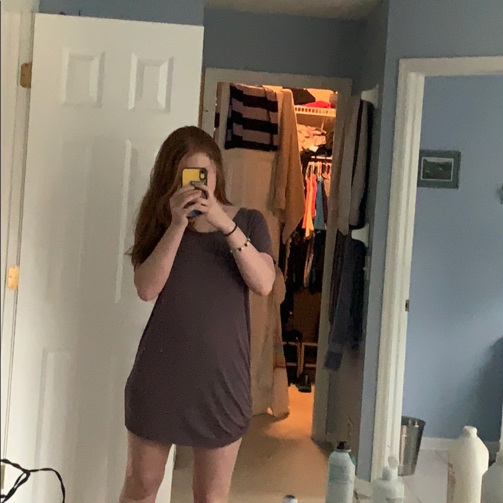 Purple T-shirt dress